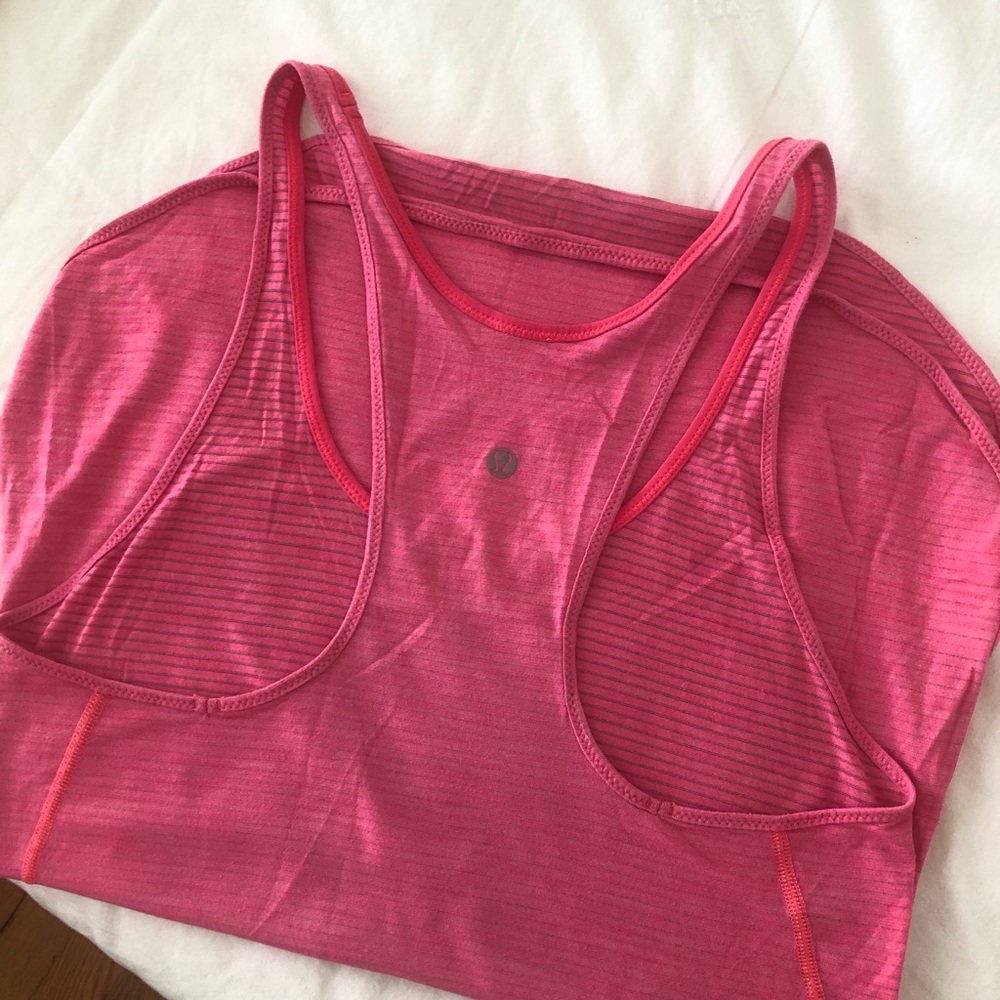 Pink Lululemon singlet tank